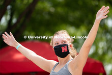 Freshman Reed Rohr dances during Wellness Fest at Meier Commons. August 22, 2020. 