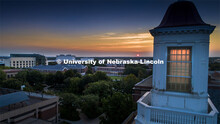 Sunrise over UNL. First day for in-person learning for the fall semester. August 24, 2020. 
