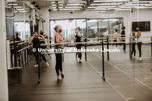 Lynne Nevin leads a Ballet class in the Carson Center dance studio. First day for in-person learning