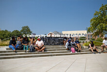 Black Lives Matter sit-in sponsored by the Black Student Union to draw attention to the shooting of 