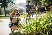 Walker Pickering PHOT 161 - Photography for Non-majors class is having class outdoors today. City Ca