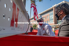 Chancellor Ronnie Green and Dean LancePerez sign the last. Due to COVID-19 precautions, a public cer