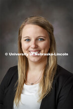 Studio portrait of Allison Backer, College of Engineering Payroll Coordinator. September 1, 2020. 