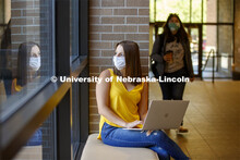 Students studying in the College of Law. Nebraska Law College photo shoot. September 3, 2020. 