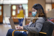 Students studying in the College of Law. Nebraska Law College photo shoot. September 3, 2020. 
