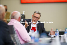 UNL Chancellor Ronnie Green talks with United States Secretary of Agriculture Sonny Perdue, Nebraska