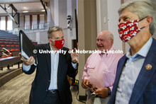 UNL Chancellor Ronnie Green shares 4-H memories with United States Secretary of Agriculture Sonny Pe