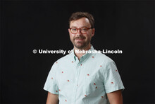 Studio portrait of Perry Obee, Lecturer, School of Art, Art History and Design. September 16, 2020. 