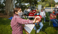 Assistant Professor Andrea Basche teachers her AGRO 405 - Crop Management Strategies class in the gr