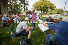 Assistant Professor Andrea Basche teachers her AGRO 405 - Crop Management Strategies class in the gr