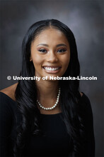 Studio portrait of Amyia Harris, McNair Scholar. September 18, 2020. 