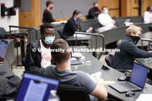 Colleen Medill, Professor, College of Law, teaches property law in the college auditorium. September