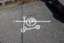 Scooter parking. Electric scooters are a new mode of transportation being made available to our stud
