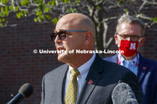 Michael Boehm, vice chancellor, Institute of Agriculture and Natural Resources, gives remarks at the