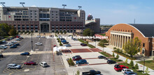 The randomized mitigation testing site is located in the East Stadium loop, immediately south of the