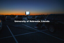 The northwest corner of Nebraska Innovation Campus was the site for a drive-in movie showing “The 