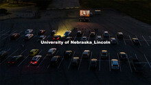The northwest corner of Nebraska Innovation Campus was the site for a drive-in movie showing “The 