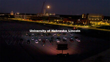 The northwest corner of Nebraska Innovation Campus was the site for a drive-in movie showing “The 
