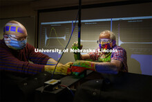 Bryan Leavitt (right), manager of research systems in the School of Natural Resources, and Ryan Moor