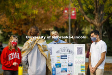ASUN’s Environmental Sustainability Committee students have a table set up outside the Nebraska Un