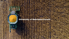 A combine works through a corn field north of Adams, NE. Fall harvest. October 7, 2020. 