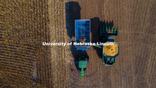 A combine works through a corn field north of Adams, NE. Fall harvest. October 7, 2020. 