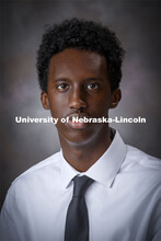 Studio portrait of Khalid Yusuf, McNair Scholar. October 8, 2020. 