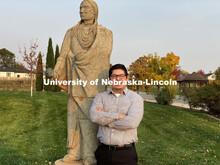 Sandy “Macky” Scott photographed in Winnebago, NE, for  Indigenous People’s day story.  Octobe