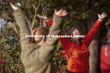 Yoga in the Leaves was hosted by Campus Rec in the Maxwell Arboretum on East Campus. October 15, 202