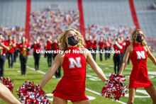 Cornhusker Marching Band, Cheer Squad and Homecoming Royalty met in the empty Memorial Stadium to re