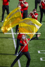 Cornhusker Marching Band, Cheer Squad and Homecoming Royalty met in the empty Memorial Stadium to re