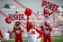 Cornhusker Marching Band, Cheer Squad and Homecoming Royalty met in the empty Memorial Stadium to re