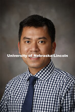 Studio portrait of Hiep Vu, Assistant Professor of Animal Science. October 27, 2020. 