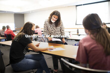 Students in Loukia Sarroub’s TEAC 438/838 Linguistics in Learning and Language Contexts class work