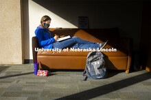 Student studies in the Law College.  November 6, 2020. 