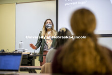 Crystal Garcia teaches here CEHS Educational Administration class: College Students in America. Nove