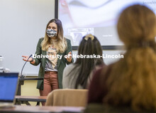 Crystal Garcia teaches here CEHS Educational Administration class: College Students in America. Nove