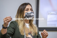 Crystal Garcia teaches here CEHS Educational Administration class: College Students in America. Nove