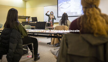 Crystal Garcia teaches here CEHS Educational Administration class: College Students in America. Nove