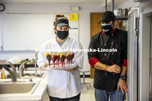 Students in Ajai V. Ammachathram’s Catering Management course prepared a wedding feast as the fina