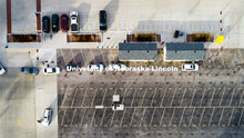 Participants in COVID testing at the newly built pods in the East Stadium parking lot.  The pods all