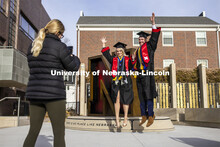 Paige Heitkamp, a senior in Criminal Justice from Sioux Falls, SD, and Tucker Thompson, a senior in 