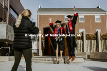 Paige Heitkamp, a senior in Criminal Justice from Sioux Falls, SD, and Tucker Thompson, a senior in 