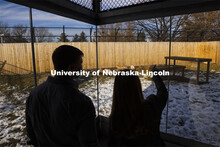 Haley Beer and Lincoln Zoo veterinarian Dr. Trenton Shrader discuss Bella, a 10-year-old female chee