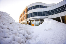 Students met the first day of classes for spring semester with the campus covered in deep snow after