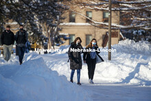 Students met the first day of classes for spring semester with the campus covered in deep snow after