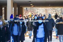Students met the first day of classes for spring semester with the campus covered in deep snow after