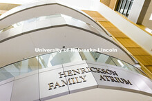 College of Business, atrium in Howard Hawks Hall. February 1, 2021. 