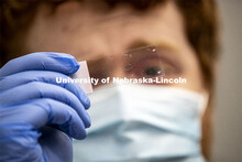 Grad students working in the Ryan Pedrigi biosystems engineering lab in Scott Engineering Center. Fe
