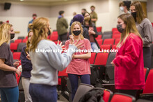 Chancellor Ronnie Green talks with the Chancellor’s Leadership class Thursday in the Nebraska Unio